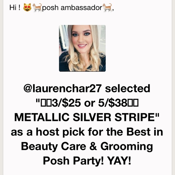 ๐
๐ผ3/$32๐
๐ผ Jamberry METALLIC SILVER STRIPE - Picture 8 of 16